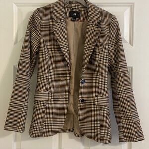 H&M Women's Plaid Blazer. Size 2